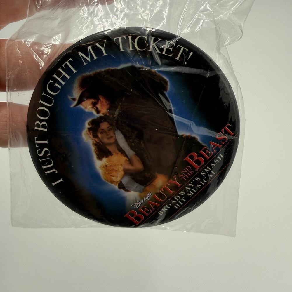 Disney Beauty and the Beast Broadway I Just Bought My Ticket Button